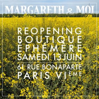 #margarethetmoi  Réouverture de la boutique éphémère Margareth&Moi le samedi 13 juin, jusqu’aux vacances #61ruebonaparte #hotelbonaparte
